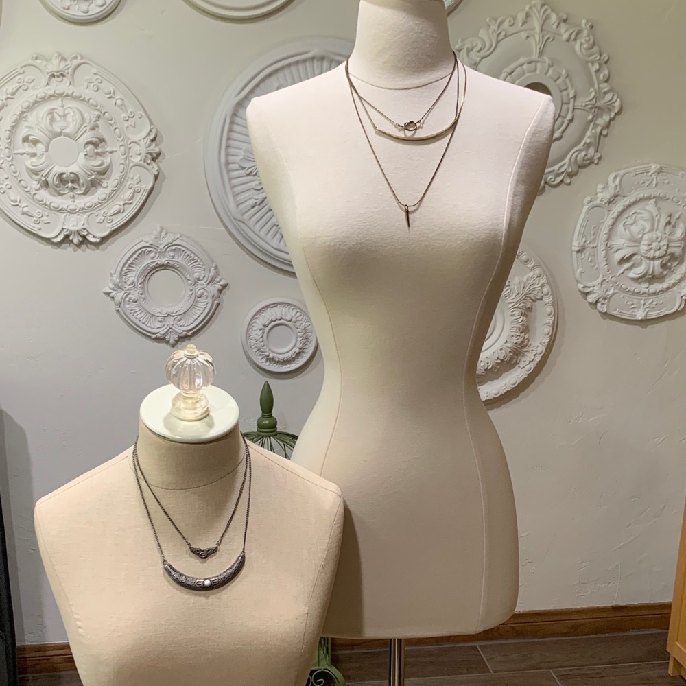 Two multi chain necklaces